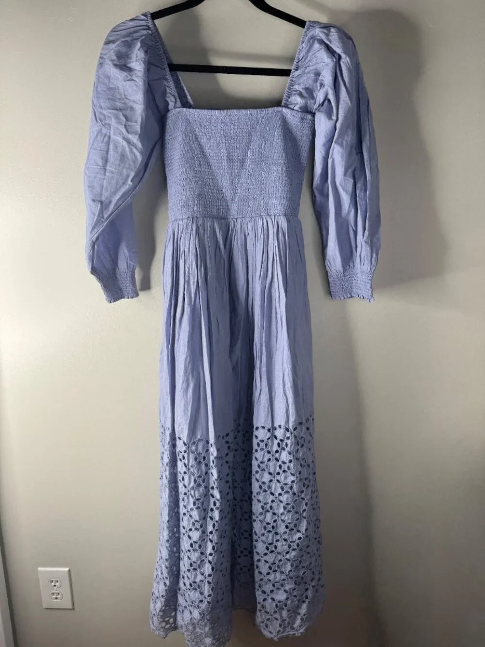 NWT Free People We The Free Perfect Storm Midi Dress in Blue Heron Size XS